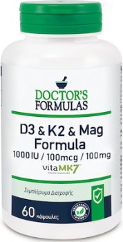 Doctor's Formulas D3 & K2 & Mag Formula 60 κάψουλες