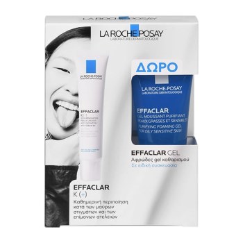 La Roche Posay Promo Effaclar Κ+ Κατά των Μαύρων Στιγμάτων, 40ml & Δώρο Effaclar Gel Καθαρισμού, 50ml