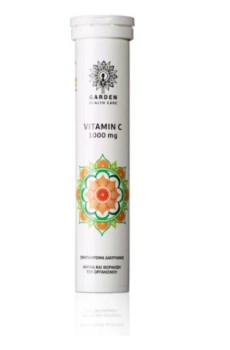 Garden Vitamin C 1000mg Πορτοκάλι-Μανταρίνι 20 Αναβράζοντα Δισκία