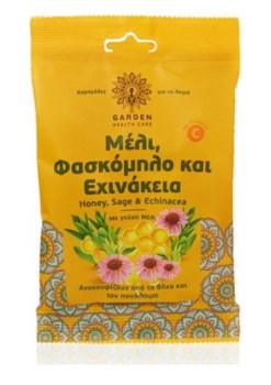 Garden Καραμέλες για το Λαιμό Μέλι, Φασκόμηλο & Εχινάκεια 60gr