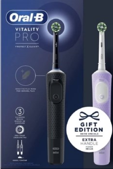 Oral-B Vitality Pro Black-Pink Duo - Ηλεκτρική Οδοντόβουρτσα Σε Χρώμα Μαύρο & Ρόζ