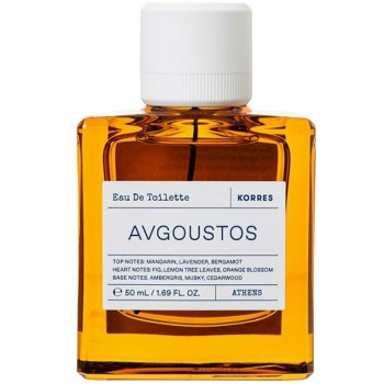 Korres Avgoustos Eau De Toilette 50ml Ανδρικό Άρωμα με Νότες Μανταρινιού, Λεβάντας & Περγαμόντου