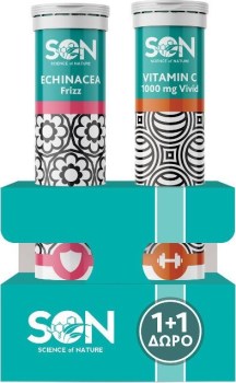 Science of Nature Echinacea 20 αναβράζοντα δισκία & Vitamin C 20 αναβράζοντα δισκία Συμπλήρωμα για την Ενίσχυση του Ανοσοποιητικού