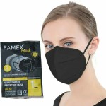 Famex 5 Layers Particle Filtering Half NR Μάσκα Προστασίας FFP2 σε Μαύρο χρώμα 10τμχ