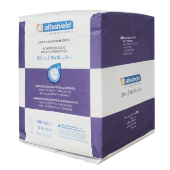 Γάζες μη αποστειρωμένες 10 x 20 100τεμ. Alphashield