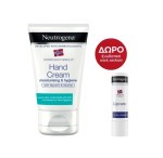 Neutrogena Set Hand Cream Moisturising & Hygiene With Glycerin & Alcohol 50ml + Δώρο Lip Care Stick Labbra 4,8gr