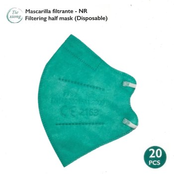 Tiexiong Filtering Half Μάσκα Προστασίας FFP2 NR BFE >95% για Παιδιά σε Πράσινο χρώμα 20τμχ