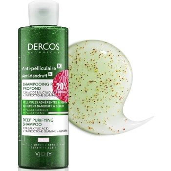 Vichy Dercos Deep Purifying Shampoo Anti-Dandruff K 200ml, Με Sticker -20%