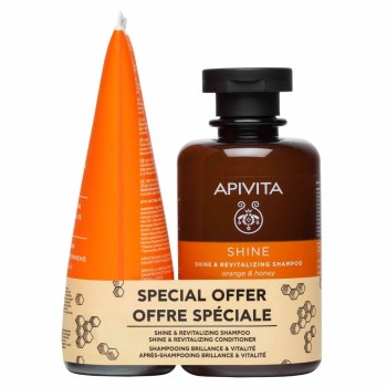 Apivita PROMO Hair Shine Σετ Περιποίησης Μαλλιών με Σαμπουάν 2τμχ