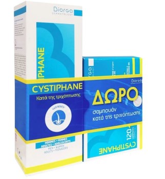 Biorga Cystiphane Cystine B6 120 ταμπλέτες & Cystiphane Shampoo 200ml