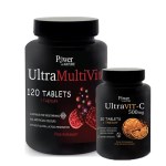 Power of Nature Promo Ultra MultiVit, 120tabs & Δώρο Ultra Vit-C 500mg, 20tabs, 1σετ