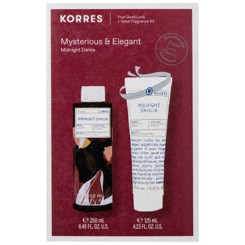 Korres Mysterious & Elegant Midnight Dahlia Σετ Καθαρισμού με Αφρόλουτρο και Κρέμα Σώματος