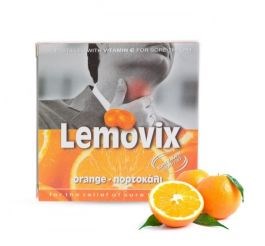 Lemovix Orange Pastilles For Sore Throat 40gr 16pcs - Πορτοκάλι Καραμέλες Λαιμού