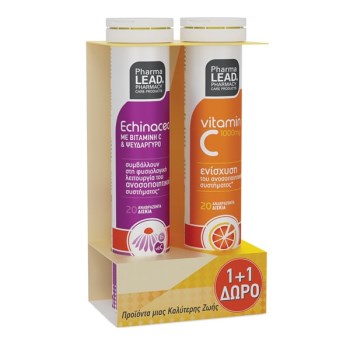 Pharmalead Promo 1+1 Echinacea & Vitamin C 1000mg, 2x20eff.tabs