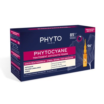 Phyto Phytocyane Anti-Hair Loss Treatment for Women Αγωγή για την Αντιδραστική Γυναικεία Τριχόπτωση 12amp x 5ml