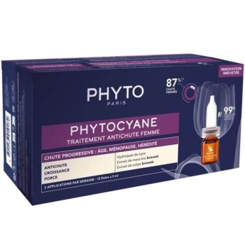 Phyto Phytocyane Anti-Hair Loss Treatment for Women Αγωγή για την Προοδευτική Γυναικεία Τριχόπτωση 12amp x 5ml