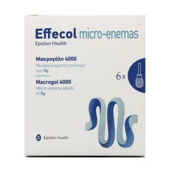 Epsilon Health Effecol Micro-Enemas Macrogol 4000 Μικροκλύσματα Ενηλίκων 6 x 9g