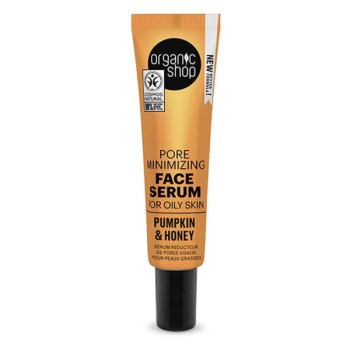 Organic Shop by Natura Siberica Pumpkin & Honey Ορός Ελαχιστοποίησης των Πόρων για Λιπαρές Επιδερμίδες, 30ml