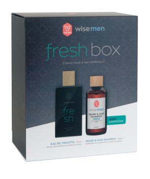 VICAN Promo Wise Men Fresh Box Eau De Toilette Άρωμα 100ml & Beard & Hair Shampoo Σαμπουάν 200ml