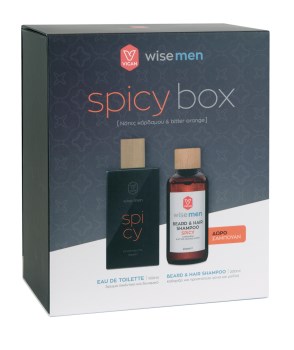 Vican PROMO Wise Men Eau de Toilette Spicy Ανδρικό Άρωμα 100ml - ΔΩΡΟ Beard & Hair Shampoo Spicy 200ml