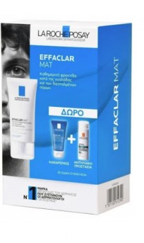 LA ROCHE POSAY Effaclar Mat, 40 ml + Δώρο Effaclar Gel, 50 ml + Δώρο Anthelios Oil Correct SPF 50, 3 ml