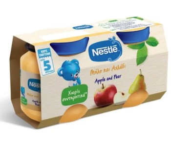 NESTLE Μήλο & Αχλάδι 2x125g