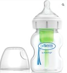 Dr. Brown's Options Γυάλινο Μπιμπερό Με Φαρδύ Λαιμό & Θηλή Σιλικόνης 0m+ 150ml