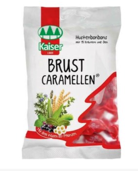 Kaiser Brust Καραμέλες για τον ερεθισμένο λαιμό & τον βήχα Mε 15 βότανα & έλαια, 75 gr