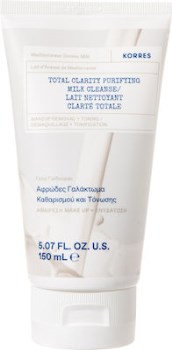 Korres Total Clarity Purifying Milk Cleanse Αφρώδες Γαλάκτωμα Καθαρισμού & Τόνωσης με Γάλα Γαϊδούρας, 150ml