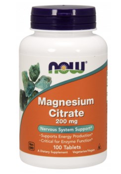 Now Magnesium Citrate 200mg 100VegTabs
