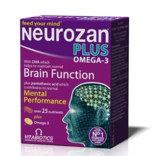 Vitabiotics Neurozan Plus Omega- 3 Συμπλήρωμα Διατροφής που Ενισχύει την Εγκεφαλική Λειτουργία, 28 δισκία & 28 κάψουλες