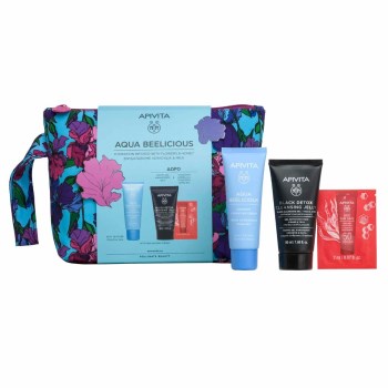 Apivita Set Aqua Beelicious Κρέμα Ενυδάτωσης Πλούσιας Υφής, 40ml & Δώρo Gel Καθαρισμού Προσώπου, 50ml & Bee Sun Safe Αντηλιακή, 2ml