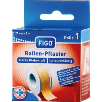 Figo Αυτοκόλλητη Επιδεσμική Ταινία 1Τμχ 1.25cmx5m