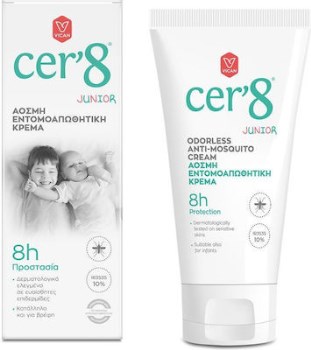Vican Cer'8 Junior Άοσμη Εντομοαπωθητική Κρέμα σε Σωληνάριο Κατάλληλη για Παιδιά 150ml