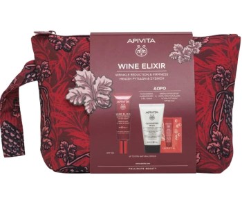 Apivita Promo Wine Elixir Cream SPF 40ml & Δώρο Cleansing Milk 3 in 1 50ml & Bee Sun Safe Κρέμα Κατά των Πανάδων 2ml
