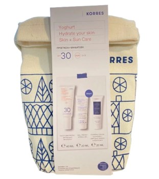 Korres Promo SPF30 Αντηλιακή Κρέμα Προσώπου Με Γιαούρτι, 40ml & Ενυδατική με Προβιοτικά, 20ml & Αφρώδης Κρέμα Καθαρισμού, 20ml