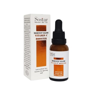 Sostar Mornin' Glow Vitamin C Booster Serum Αντιοξειδωτικός Ορός Προσώπου για Άμεση Λάμψη & Ομοιόμορφη Όψη 30ml