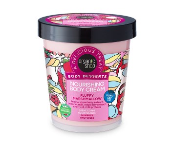 Natura Siberica Organic Shop Body Desserts Fluffy Marshmallow Θρεπτική Κρέμα Σώματος 450 ml
