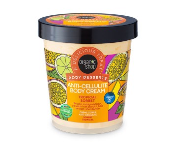 Natura Siberica Organic Shop Body Desserts Tropical Sorbet Κρέμα Σώματος Κατά της Κυτταρίτιδας 450ml