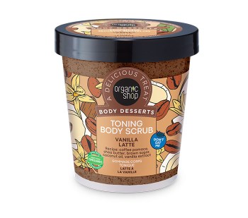 Natura Siberica Organic Shop Body Desserts Vanilla Latte Τονωτικό Απολεπιστικό Σώματος 450 ml
