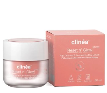 Clinéa Reset n’ Glow SPF20 – Κρέμα Ημέρας Αντιγήρανσης και Λάμψης, 50ml