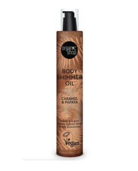 NATURA SIBERICA ORGANIC SHOP BODY SHIMMER OIL CARAMEL + PAPAYA 100 ML