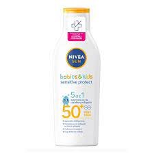 Nivea Sun Babies & Kids Sensitive Protect Lotion SPF50+ Παιδική Αντιηλιακή Λοσιόν 5 σε 1, 200ml
