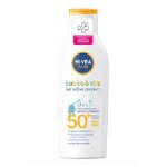 Nivea Sun Babies & Kids Sensitive Protect Lotion SPF50+ Παιδική Αντιηλιακή Λοσιόν 5 σε 1, 200ml