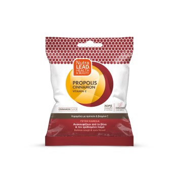 Nutralead Cough Candies Καραμέλες με Πρόπολη, Κανέλα & Βιταμίνη C για το Βήχα & τον Πονόλαιμο 40gr