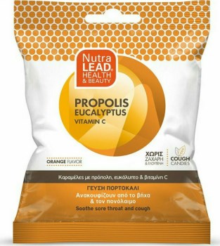 Nutralead Cough Candies Propolis Eucalyptus Vitamin C Orange 40gr