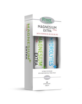Power Of Nature Magnesium Extra 375mg Stevia 20 αναβράζοντα δισκία & Hydrolytes Stevia 20 αναβράζοντα δισκία