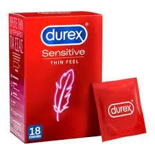 Durex Sensitive Προφυλακτικά Κανονική Εφαρμογή, 18τμχ