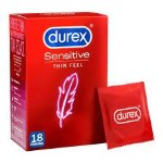 Durex Sensitive Προφυλακτικά Κανονική Εφαρμογή, 18τμχ