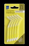 Intermed Ergonomic Μεσοδόντια Βουρτσάκια με Λαβή 0.7mm Κίτρινα 4τμχ
